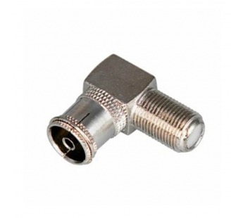 Гнездо антенное металлическое угловое под F-разъем (гн.TV - гн.F) "Proconnect"#2064964