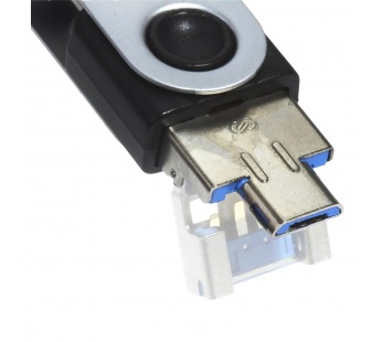 Флэш накопитель USB/MicroUSB 128 Гб Smart Buy Trio 3-in-1 OTG (USB Type-A+USB Type-C+micro U(102033)#1701929