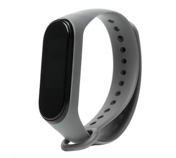 Ремешок - WB13 Xiaomi Mi Band 3/Mi Band 4 силикон на кнопке (регулируемый) (gray) (205858)#1703065