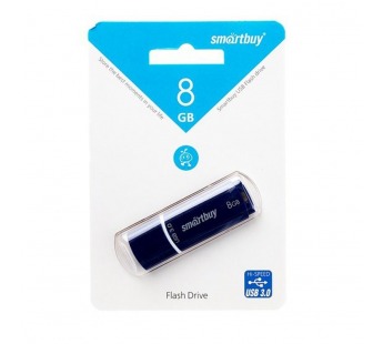 Флэш накопитель USB  8 Гб Smart Buy Glossy 3.0 (dark blue) (69502)#1702344