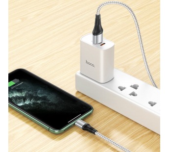 Кабель USB - Apple Lightning HOCO X50 Excellent  2.4A, 1m (серый)#2049576