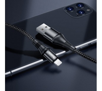 Кабель USB - Apple lightning HOCO X50 Excellent 2.4A, 1m (черный)#2049568