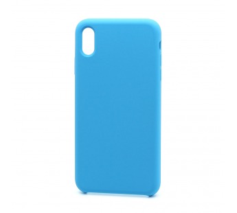 Чехол Silicone Case без лого для Apple iPhone XS Max (016) голубой#1705081