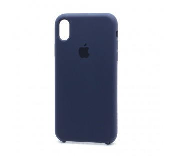 Чехол-накладка Silicone Case с лого для Apple iPhone XR (008) тёмно синий#1706789