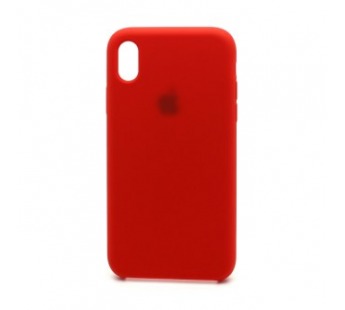 Чехол Silicone Case с лого для Apple iPhone XR (014) красный#1705930