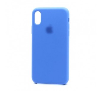Чехол Silicone Case с лого для Apple iPhone XS Max (003) синий#1705083