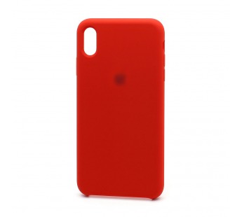 Чехол Silicone Case с лого для Apple iPhone XS Max (014) красный#1705931