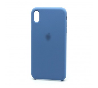 Чехол Silicone Case с лого для Apple iPhone XS Max (024) синий#1752980