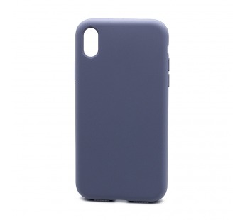 Чехол Silicone Case с лого для Apple iPhone XS Max (046) синий#1705273