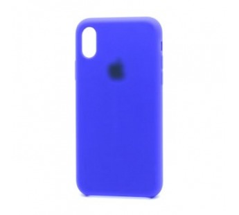Чехол Silicone Case с лого для Apple iPhone XS Max (046) синий#1705310