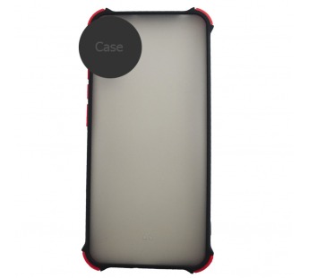                                         Чехол силикон-пластик Samsung S20 FE прозрачный с защитой по краям черный/красный*#1706426