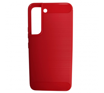                                         Чехол силиконовый Samsung S22 со вставками карбон красный*#2130902