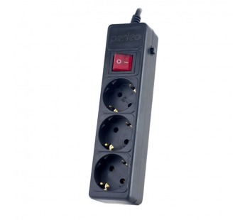 Сетевой фильтр Perfeo "POWER+" с предохранителем, 3,0м, 3 розетки, черный (PF-PP-3/3,0-B)#2079578