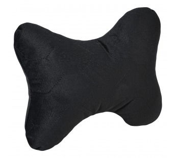 Подушка-косточка на подгол. " Алькантара" ткань, 1шт., черная#2023389