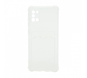 Чехол-накладка с кармашком противоударный для Samsung Galaxy A31 прозрачный#1780338