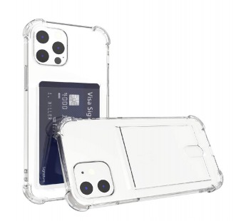 Чехол для iPhone 11 с отделением для карт Card Case прозрачный#1712266