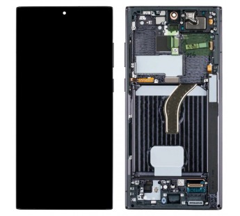 Дисплей для Samsung Galaxy S22 Ultra (S908B/S9080) модуль с рамкой Черный - OR (SP)#2085566