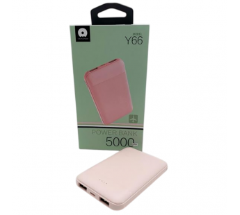 Внешний Аккумулятор (Power Bank) WUW Y66 5000 mAh (2USB 2.1A) Розовый#2140708