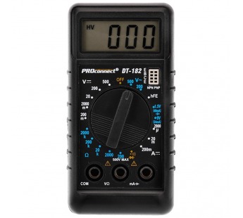 Портативный мультиметр М-182 (DT-182) "PROconnect"#2100773
