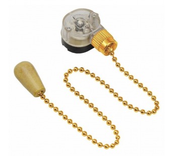 Выключатель для настенного светильника c  деревянным наконечником «Gold» "Rexant"#2135638