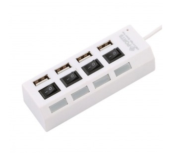 Хаб USB - HUB01 4USB (повр. уп.) (white) (206919)#1720133