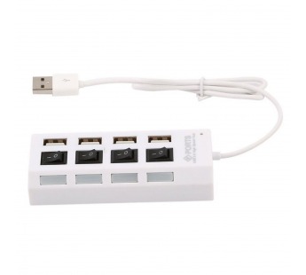 Хаб USB - HUB01 4USB (повр. уп.) (white) (206919)#1720132