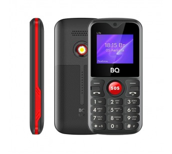                 Мобильный телефон BQ 1853 Life черный+красный (1.77"/600mAh)#1717821