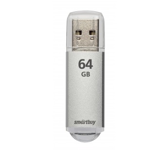 USB 2.0 Flash накопитель 64GB SmartBuy V-Cut, серебряный#1721176