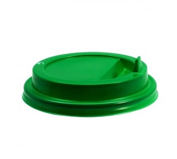 Крышка на стакан кофейный 80мм зеленая с клапаном KF200 РС-80 ОП 1/50/2000шт#1722233