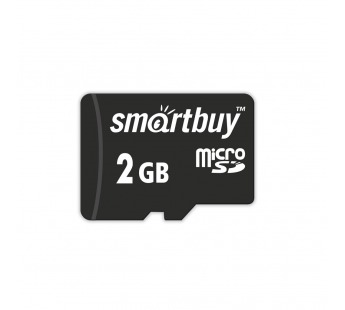Карта памяти MicroSDHC  2GB SmartBuy, с адаптером SD#1757743