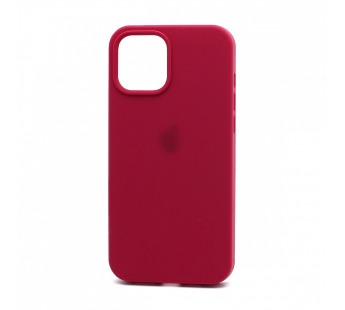 Чехол-накладка Silicone Case с лого для Apple iPhone 12 Pro Max (полная защита) (036) малиновый#1752786