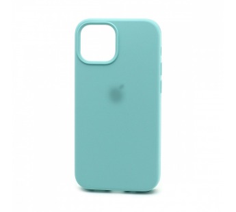 Чехол-накладка Silicone Case с лого для Apple iPhone 13 mini (полная защита) (044) голубой#1752727