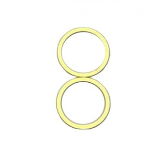 Рамка (кольцо) задней камеры iPhone 11 (2шт. комплект) Желтый#2082095