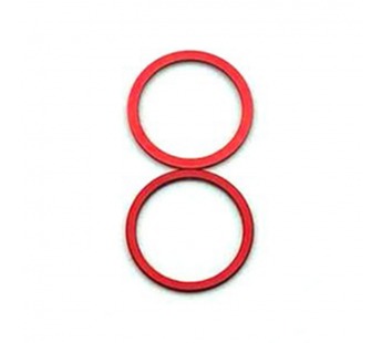 Рамка (кольцо) задней камеры iPhone 11 (2шт. комплект) Красный#1737060