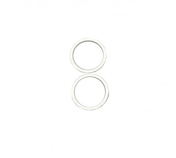 Рамка (кольцо) задней камеры iPhone 11 (2шт. комплект) Серебро#1746490
