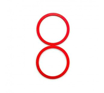 Рамка (кольцо) задней камеры iPhone 12/12 Mini (2шт. комплект) Красный#1737066