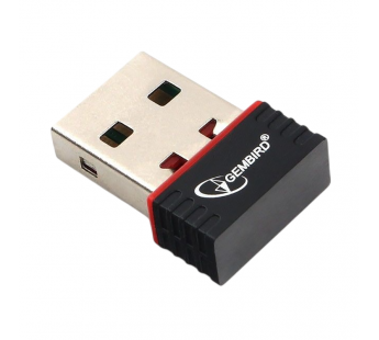 Сетевой микро адаптер WiFi 150 Мбит, USB, 802.11b/g/n "Gembird"#2141615