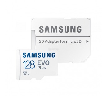 Флеш карта microSDXC 128Gb Class10 Samsung MB-MC128KA/RU EVO PLUS + adapter, шт#1727453