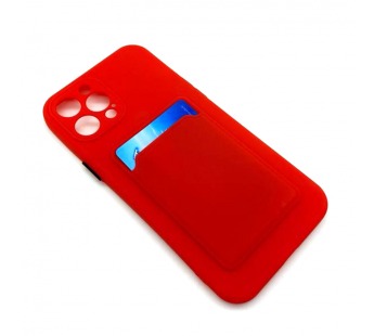 Чехол iPhone 13 Pro с Карманом для карты Красный#1731782