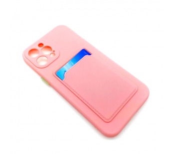 Чехол iPhone 13 Pro с Карманом для карты Светло-Розовый#1731781