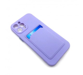 Чехол iPhone 13 Pro с Карманом для карты Светло-Фиолетовый#1731780