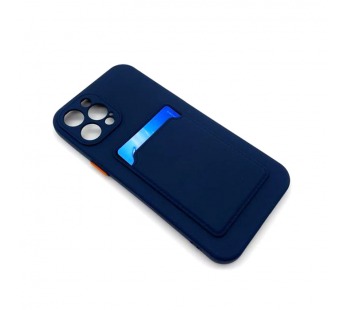 Чехол iPhone 13 Pro с Карманом для карты Темно-Синий#1731778