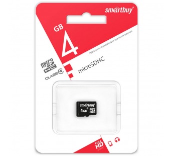 Карта памяти MicroSD SmartBuy 4Gb, шт#2117148