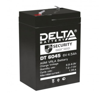 Аккумулятор свинцово-кислотный  6V,  4,5 Ah DT6045 "Delta"#1829850