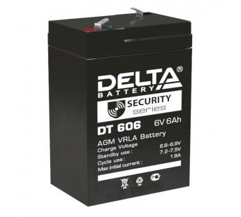 Аккумулятор свинцово-кислотный  6V,  6,0 Ah DT606 "Delta"#1829852