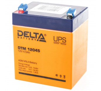 Аккумулятор свинцово-кислотный 12V,  4,5 Ah DT12045 "Delta"#1736473