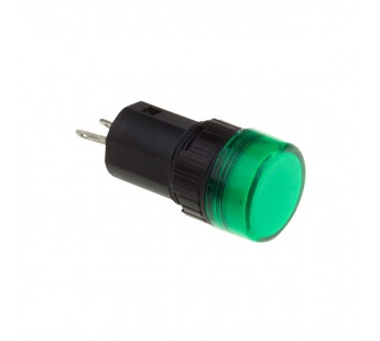 Индикатор LED D=16мм 220V, зеленый "Rexant"#1758260