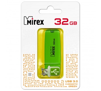 USB 3.0 Flash накопитель 32GB Mirex Chromatic Green, зелёный#1732143