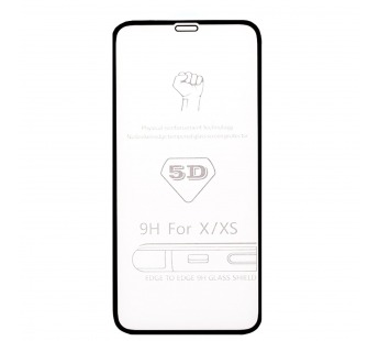 Защитное стекло Full Screen - 3D Flat для "Apple iPhone X/iPhone XS/IPhone 11 Pro" (black) (те#1734038
