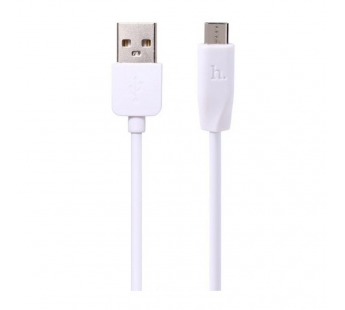 USB кабель для зарядки micro USB "Hoco" X1 силиконовый, белый 2.4A, 1м#1983643